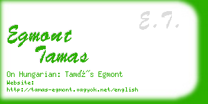 egmont tamas business card